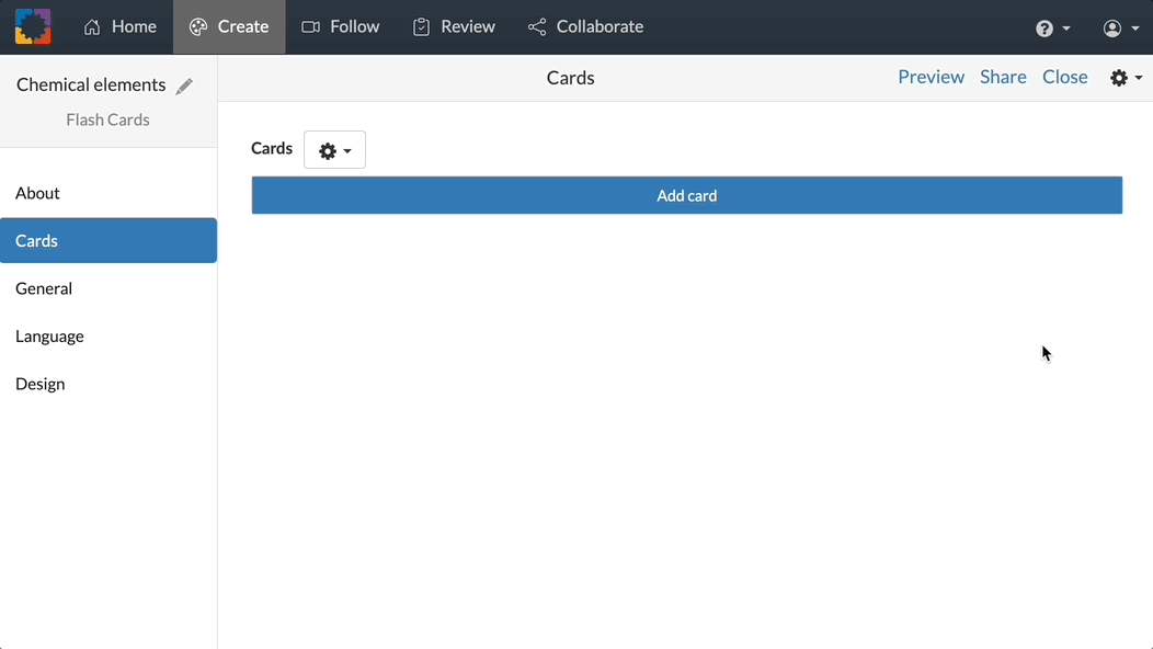 Importing multiple choice questions gif