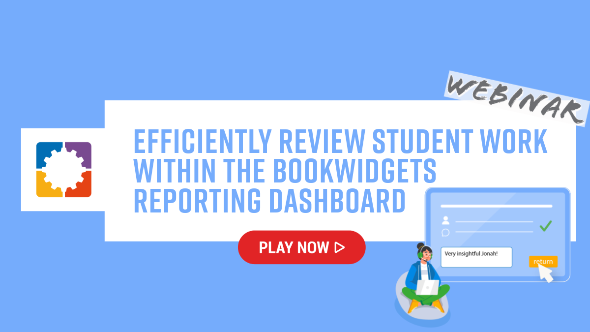 Webinar BookWidgets grading dashboard