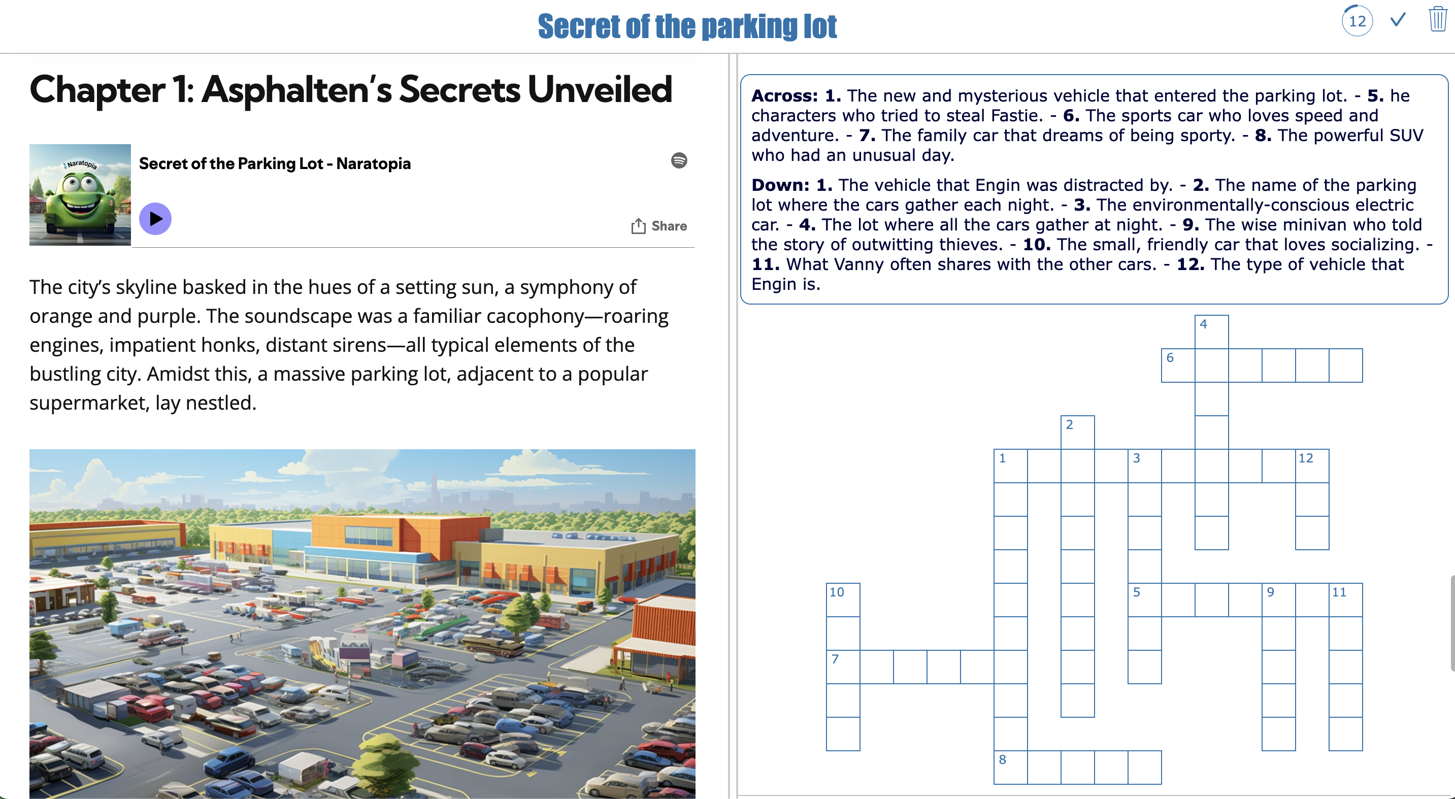 Comprehensive reading digital lesson