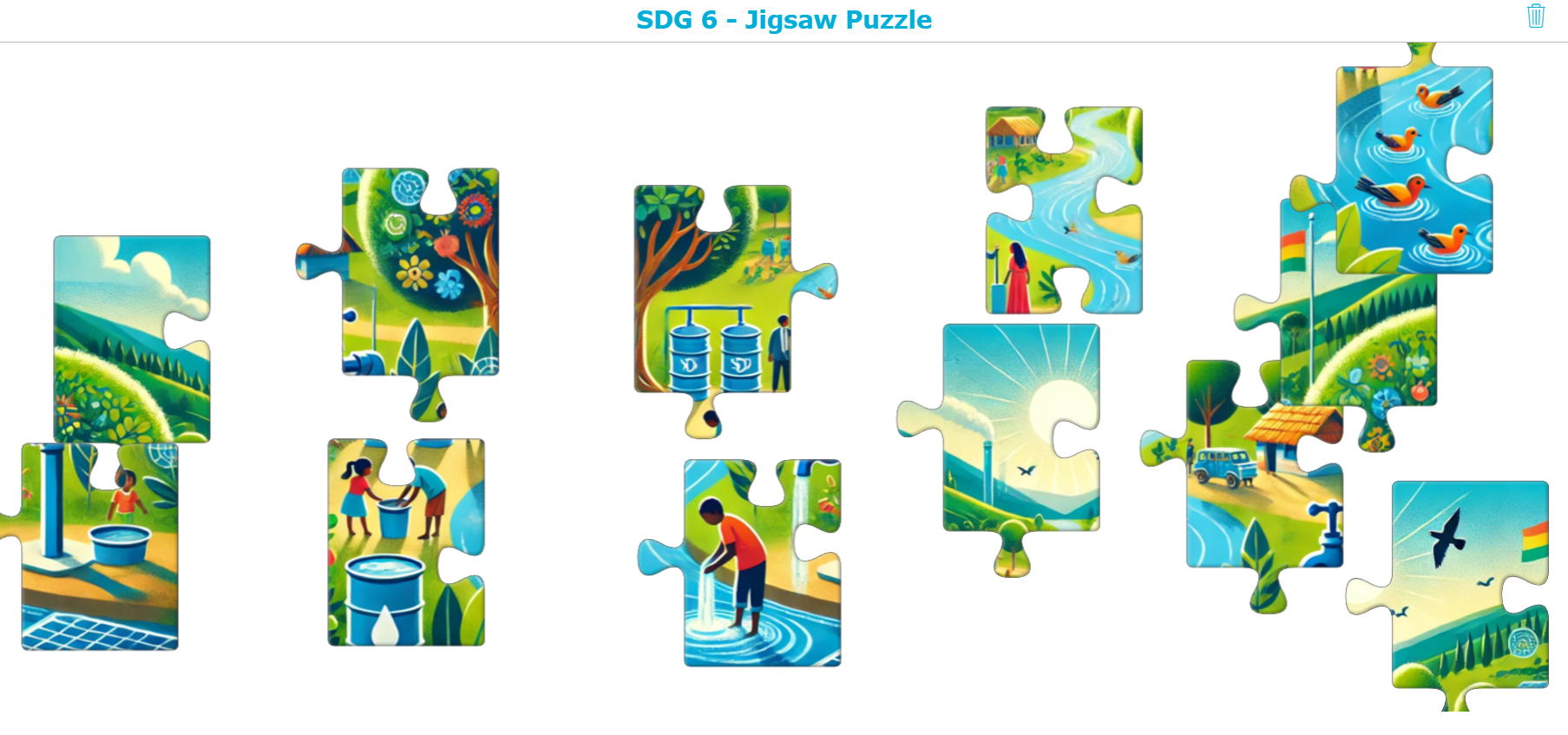SDG 6 clean water and sanitation Jiggsaw Puzzle