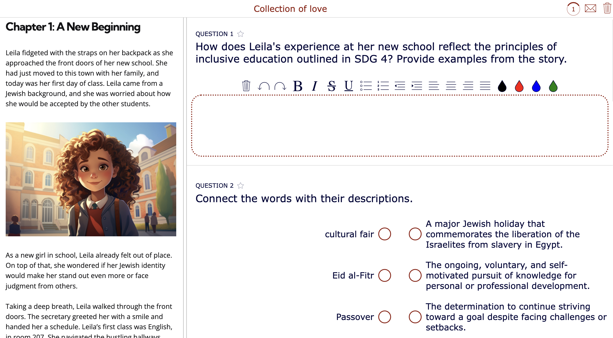 Digital lesson SDG 3 - good health & well being - grade 6 students 