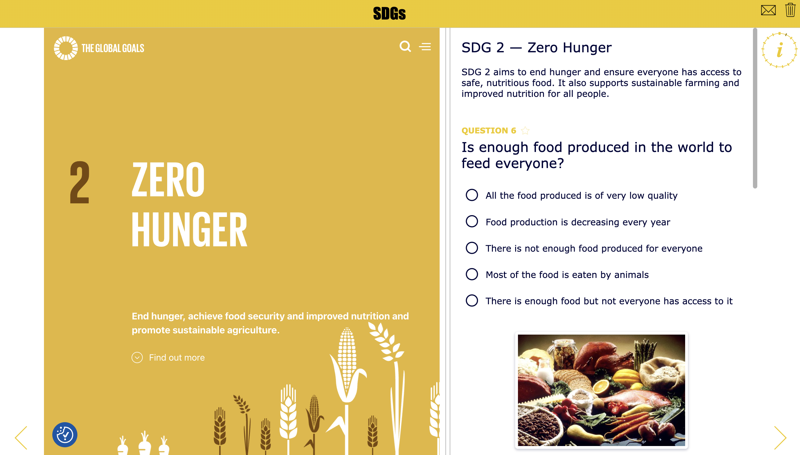 All 17 SDGs multiple choice quiz for students