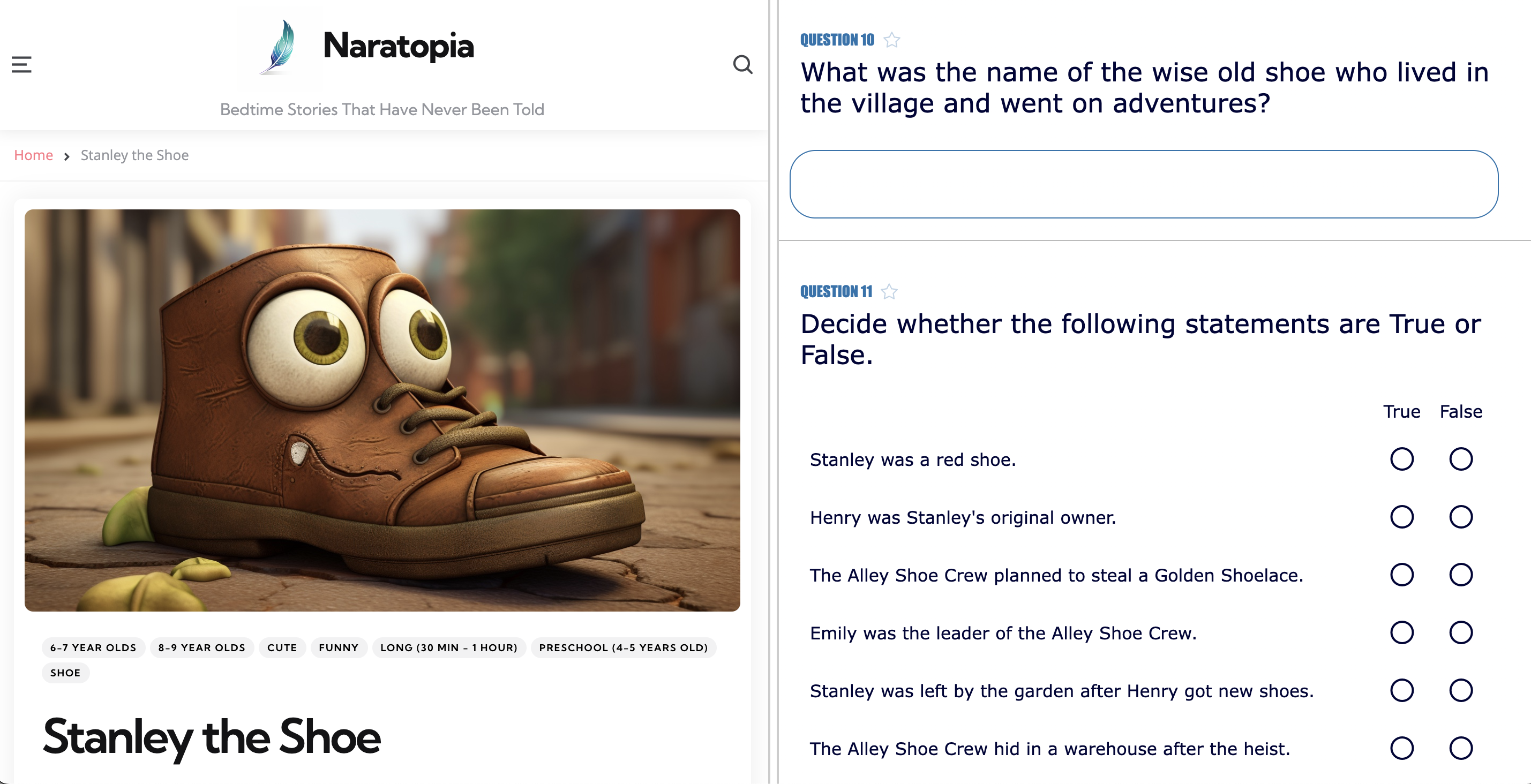 Comprehensive reading digital lesson