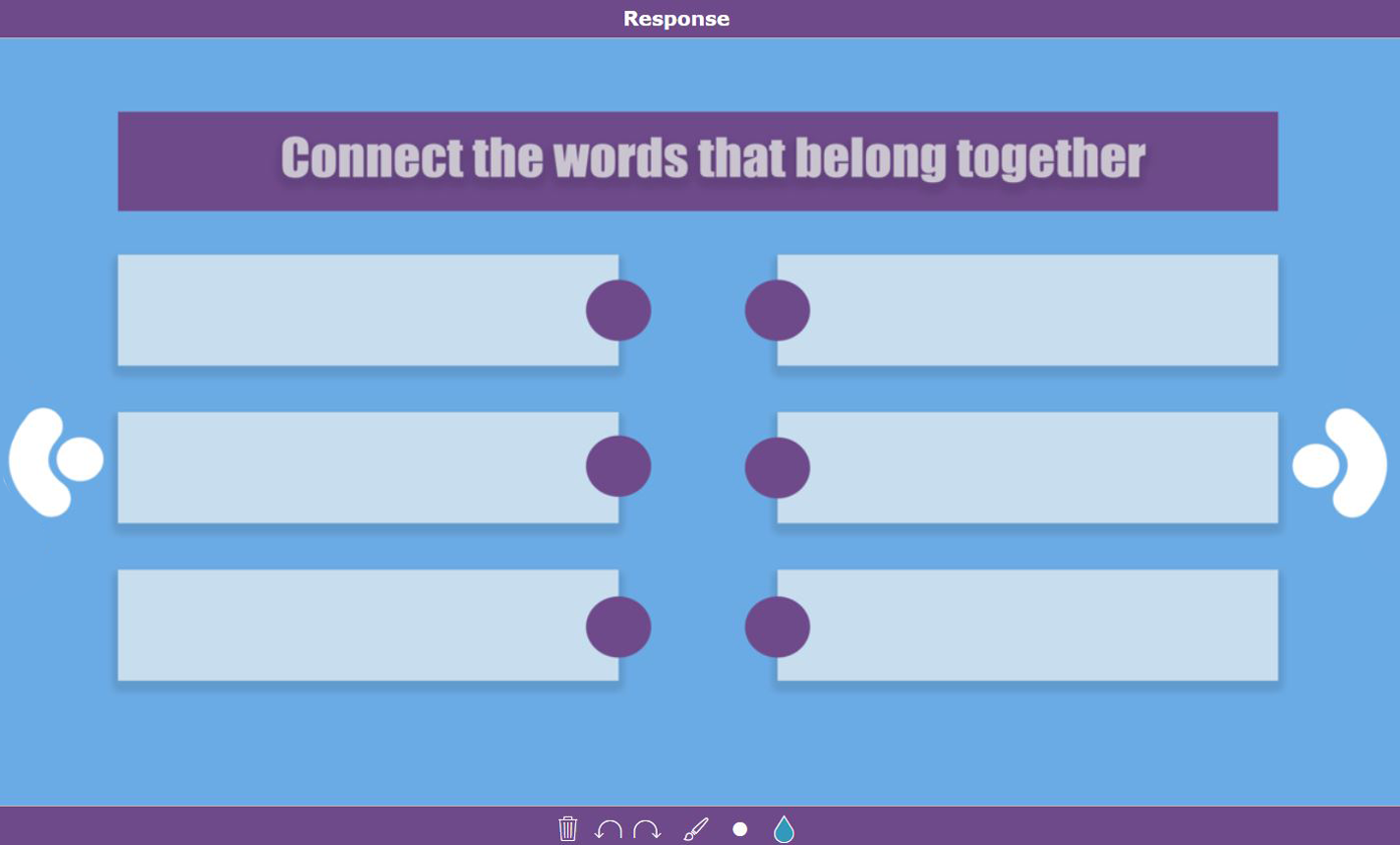 digital exit ticket - Test connect words