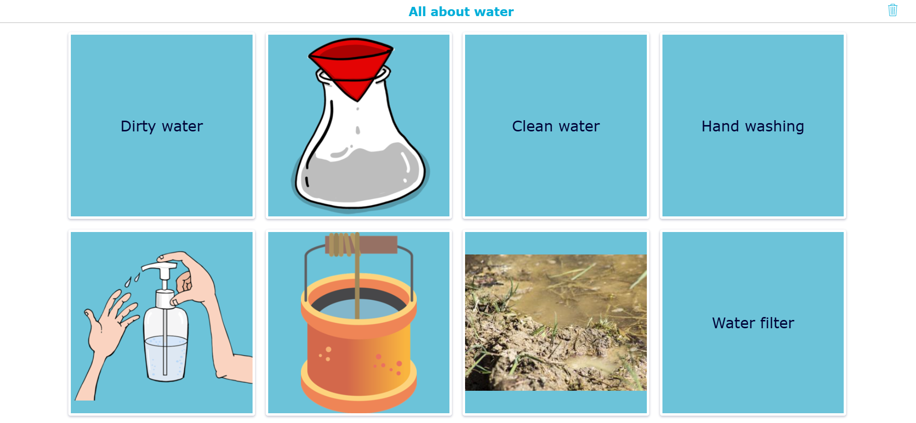 SDG 6 All about Water Pair matching excercise