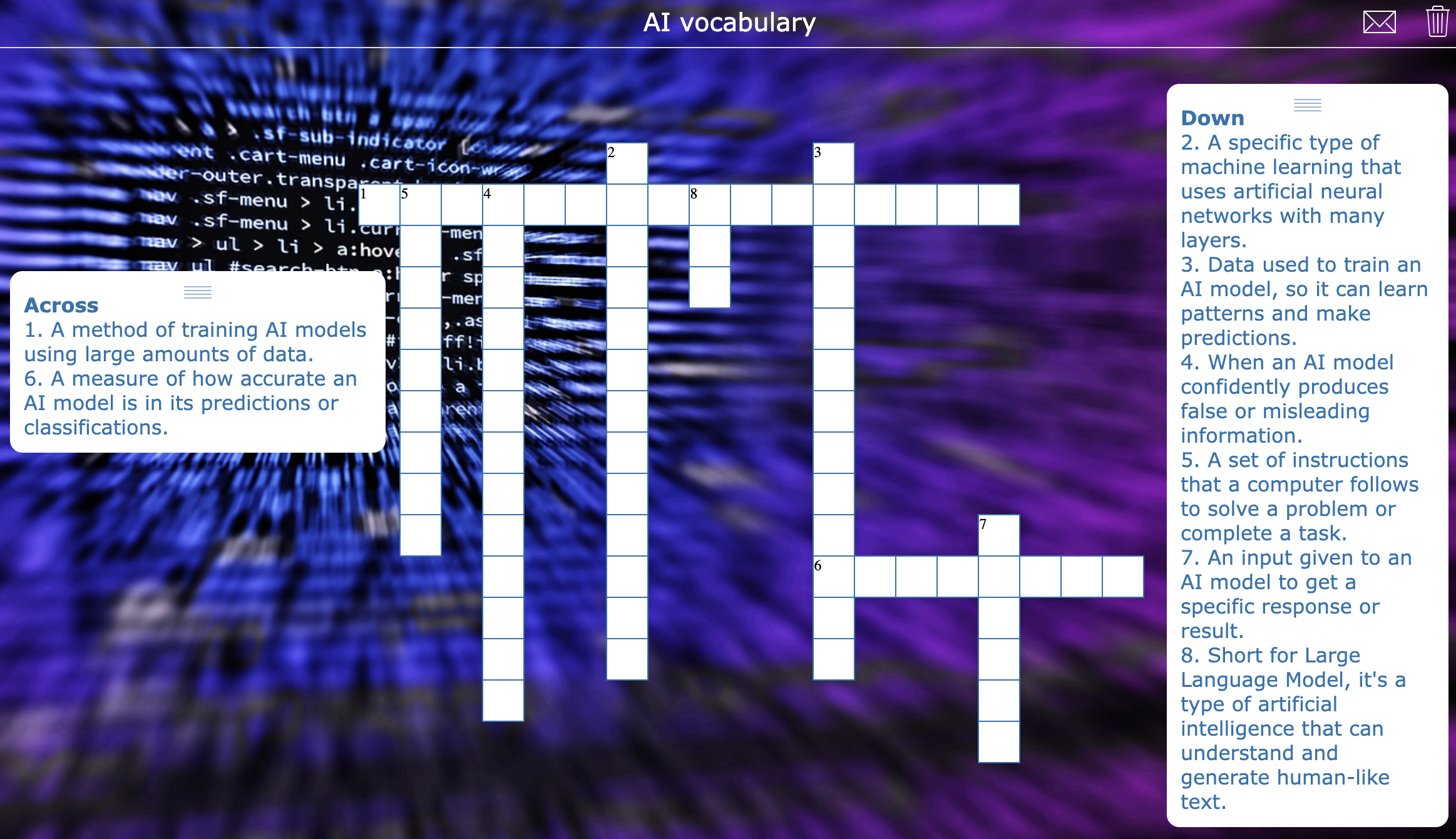 Ready-to-use lesson plan to teach students about artificial intelligence vocabulary
