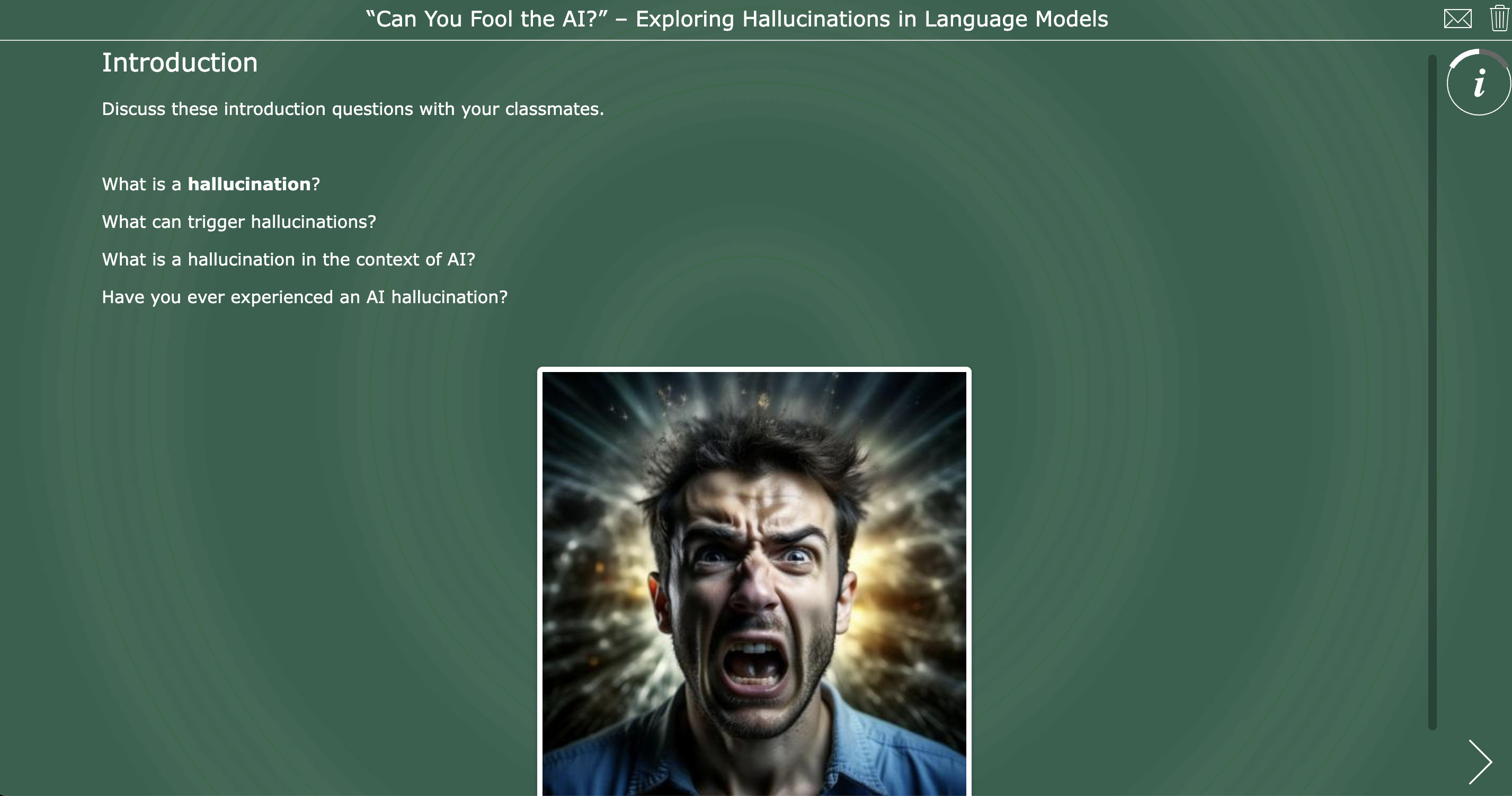 Ready-to-use lesson plan to teach students about artificial intelligence trigger hallucinations