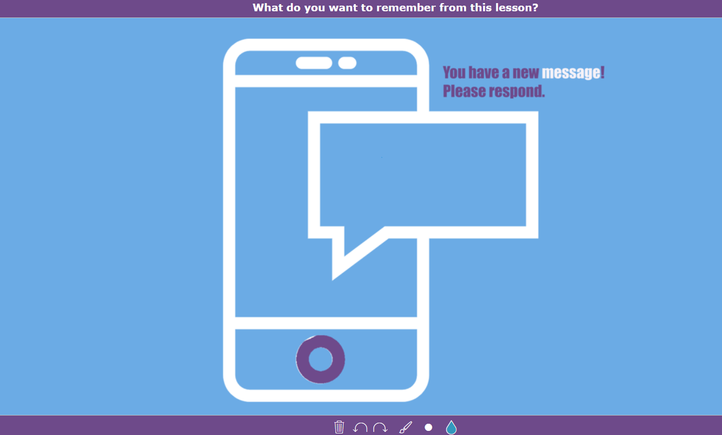 digital exit ticket - Message