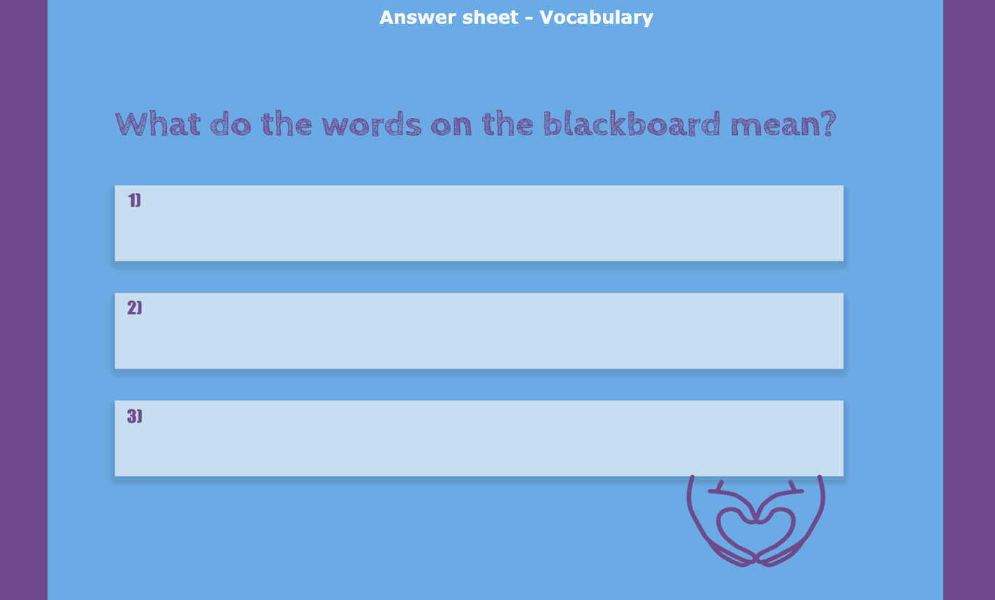digital exit ticket - Vocabulary